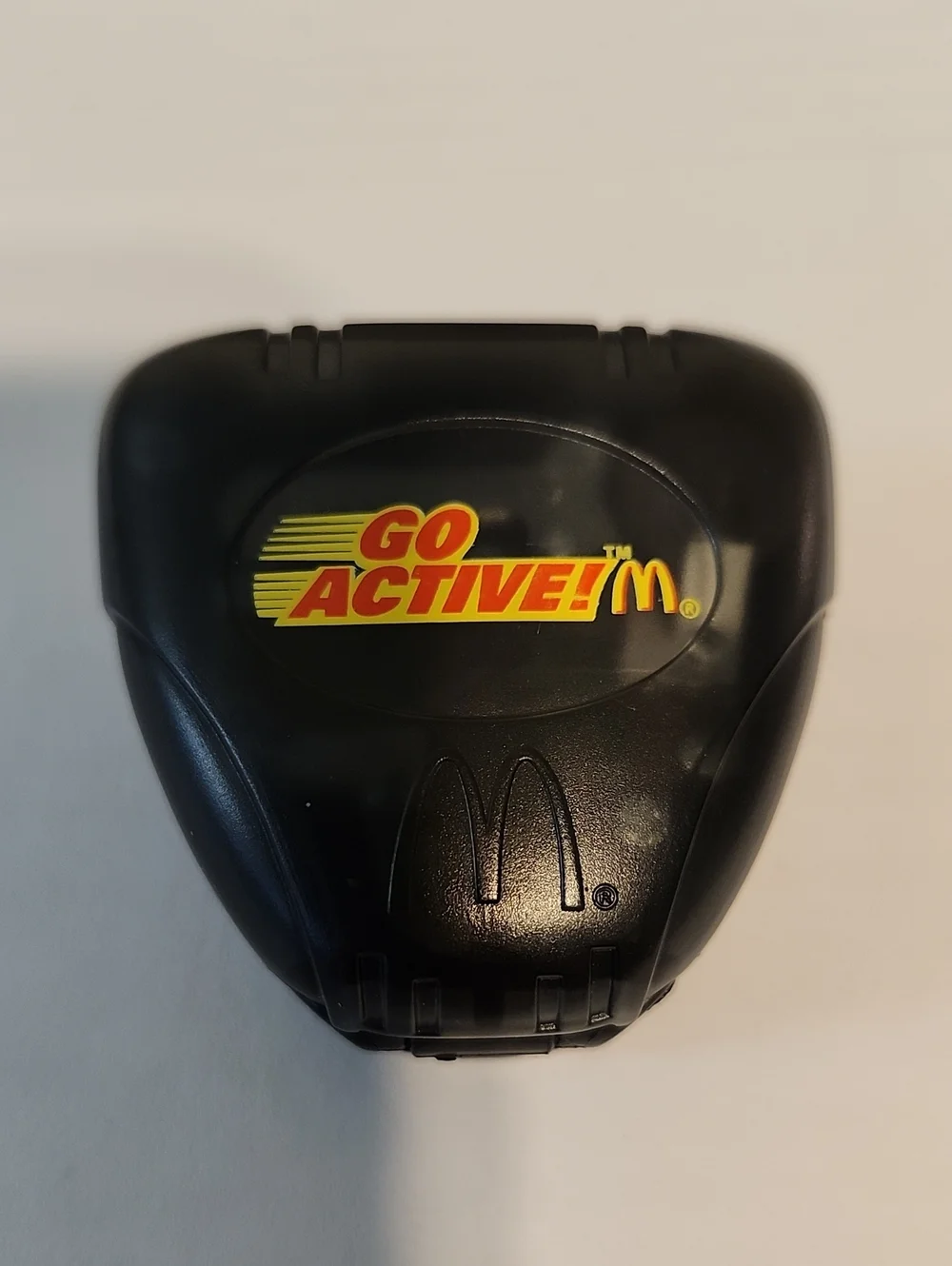 McDonald's Vintage 2004 Black Pedometer with Yellow and Red 'Go Active!' Logo
